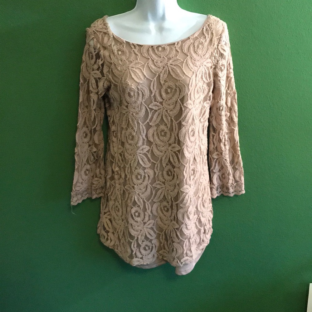 Blush Pink Lace Dress